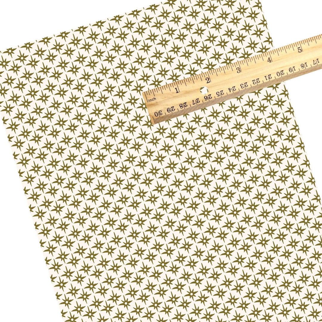 Compass Stars Green Faux Leather Sheets