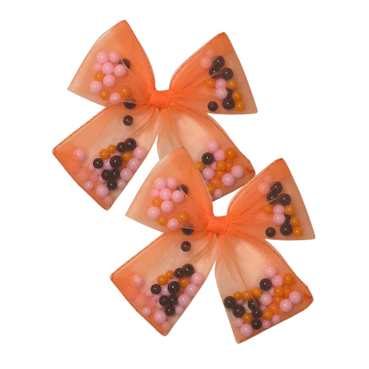 Spooky Shakers Orange Bow w/ Clip