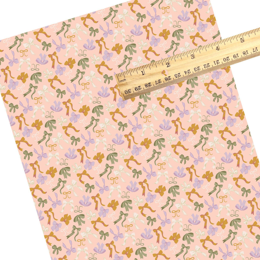 Peachy Woodsy Coquette Faux Leather Sheets