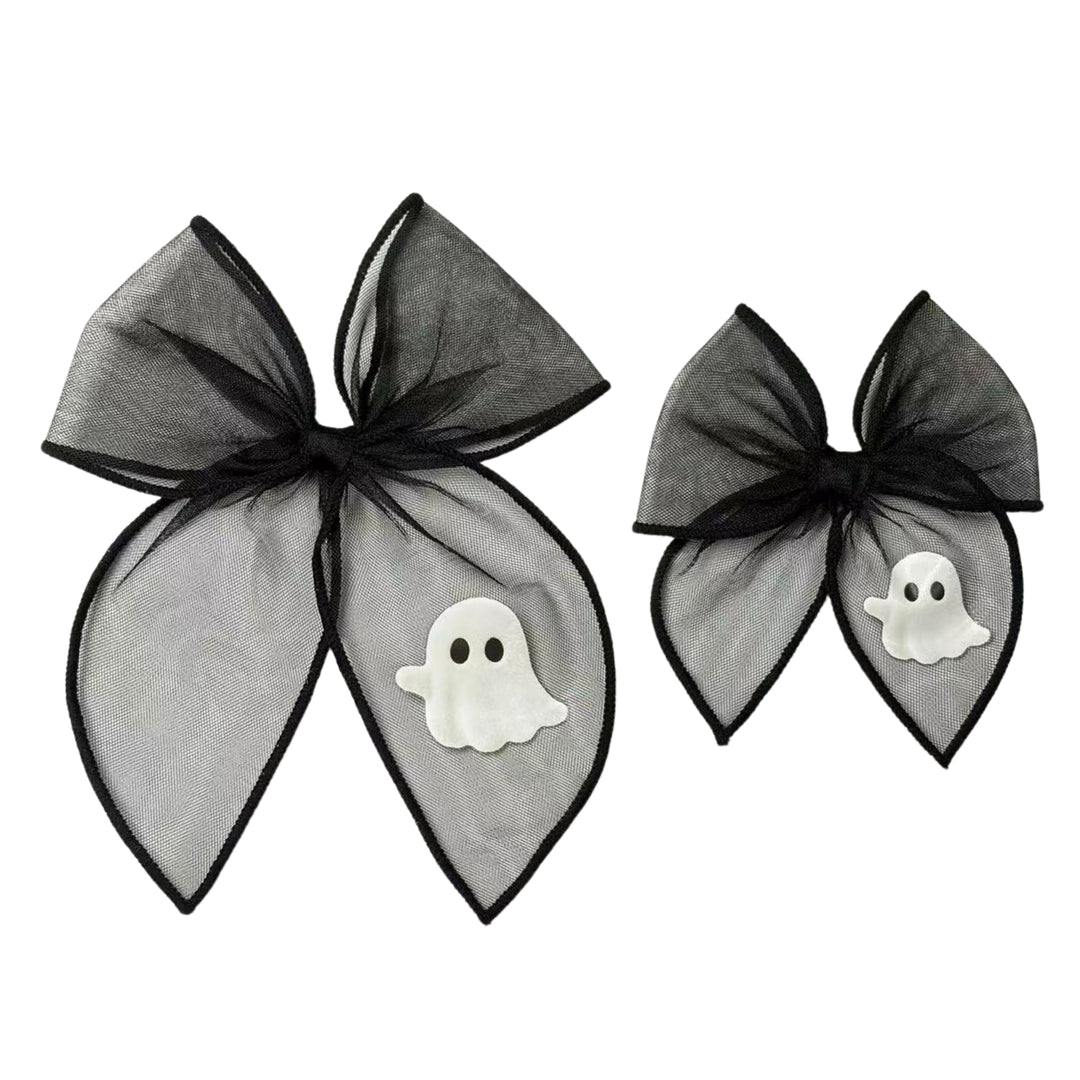 Hauntingly Cute Black Sailor Hair Tied Bow w/ Clip