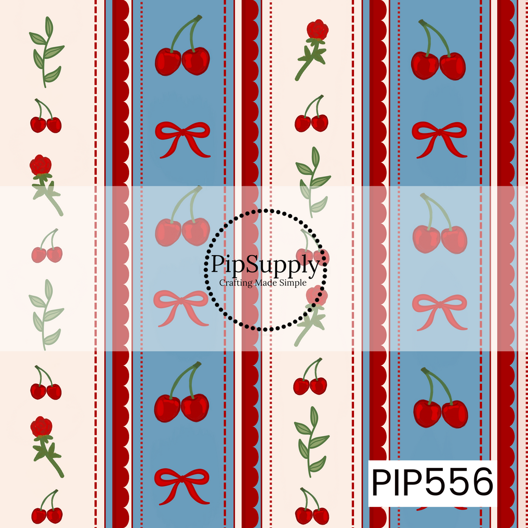 PIP556 - Sweet Pickings Cherry Garden Stripe