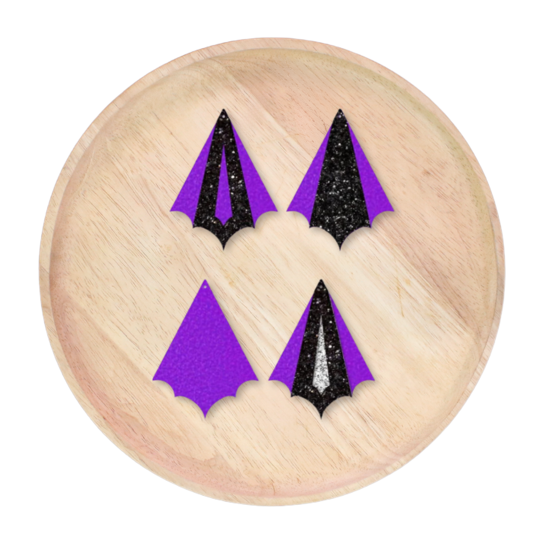 Layered Bat Wing Earrings Steel Rule Die