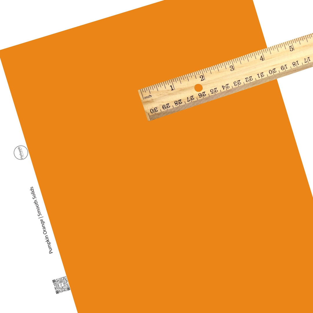 Pumpkin Orange Solid Smooth Faux Leather Sheets