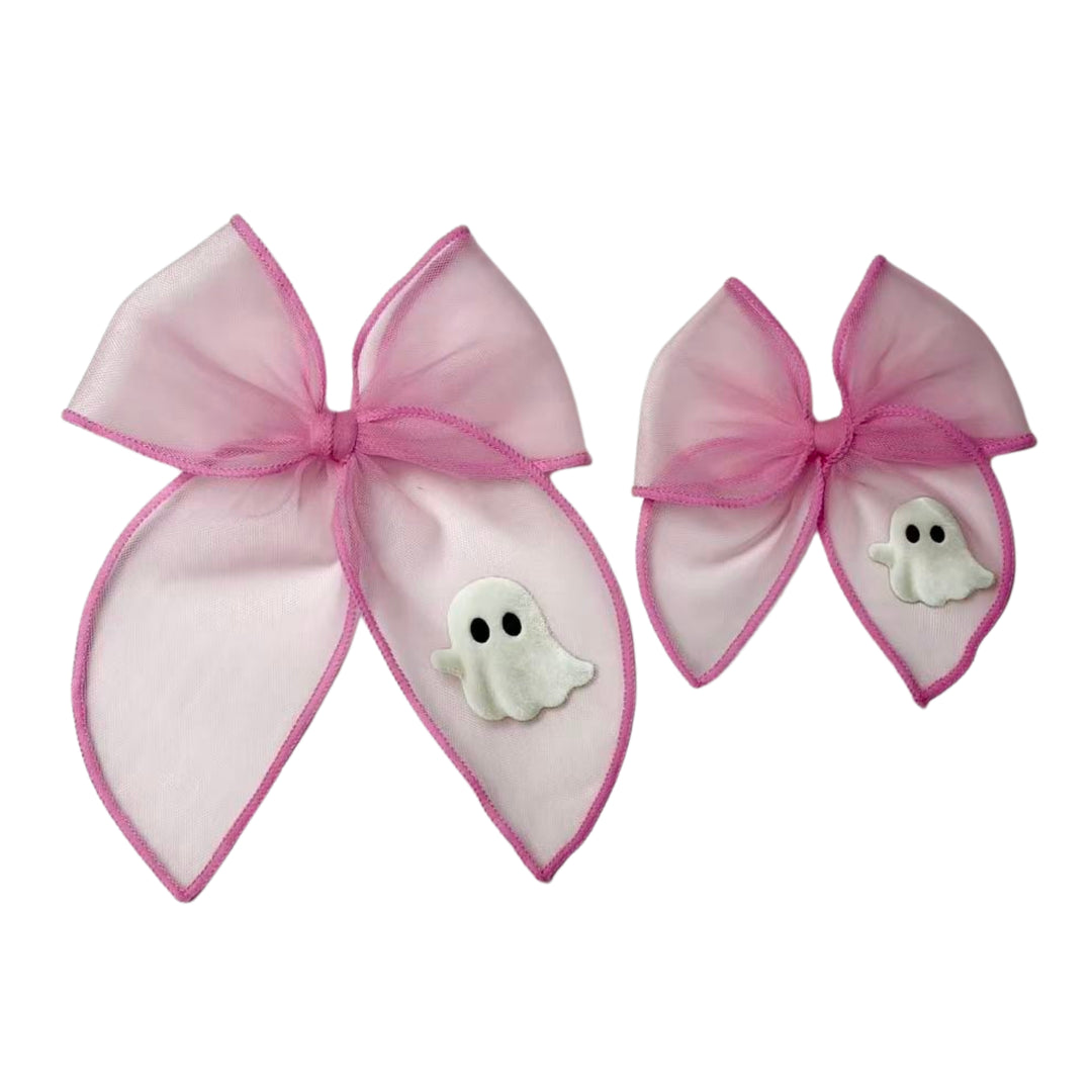 Hauntingly Cute Pink Sailor Hair Tied Bow w/ Clip