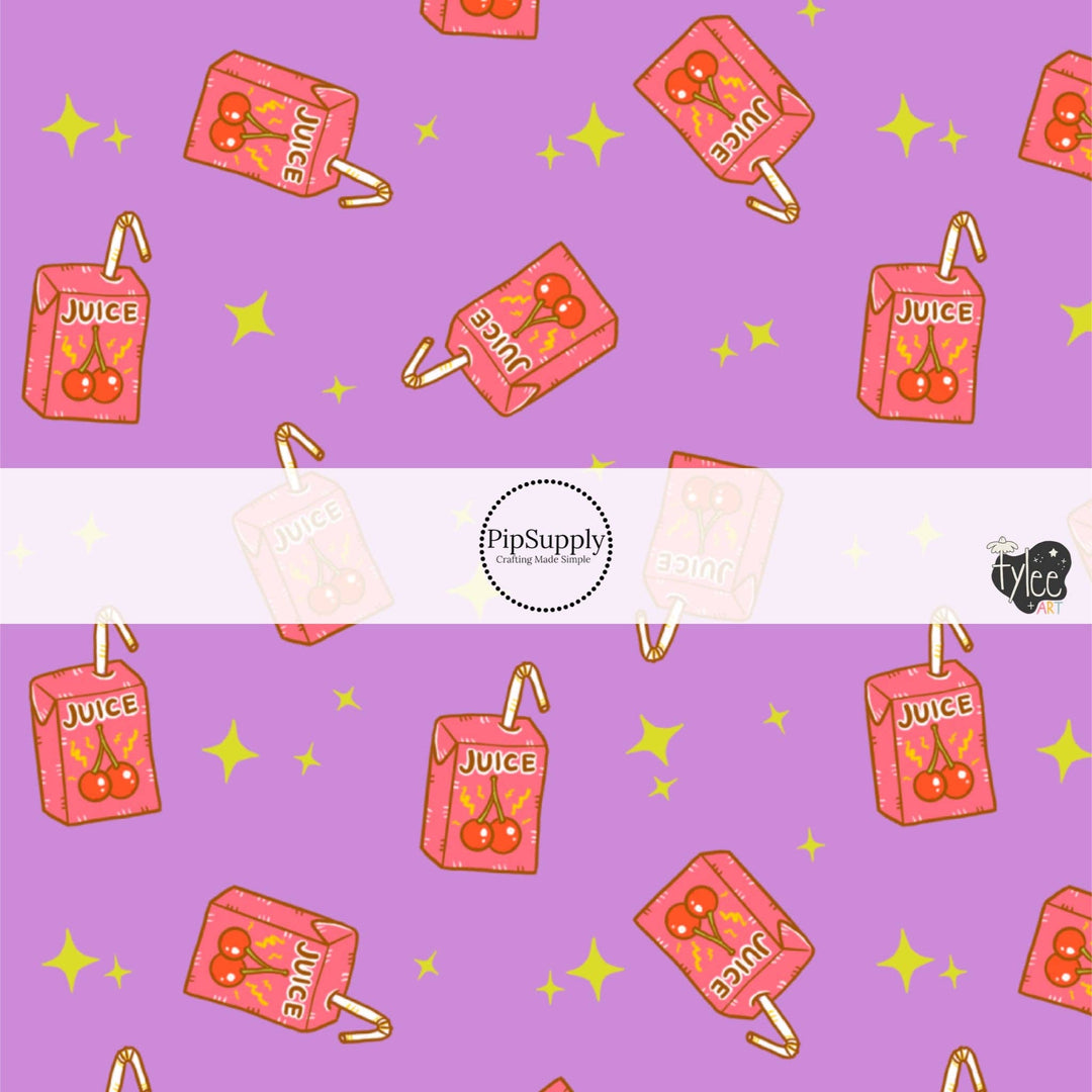Cherry Juice Boxes Hair Bow Strips