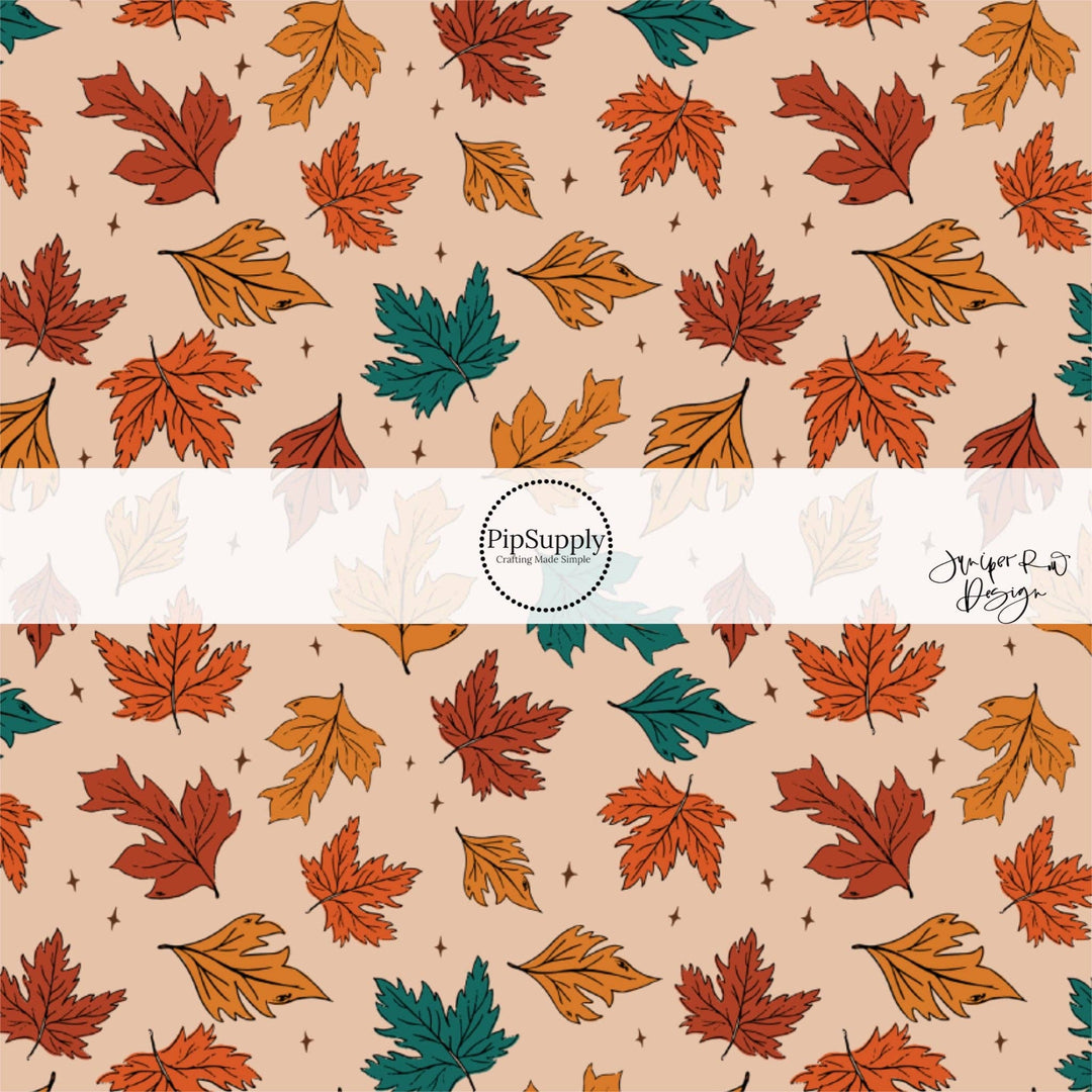 October's Leaves Hair Bow Strips