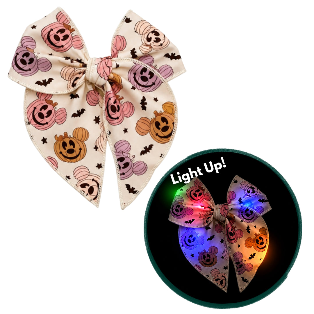 Pumpkin Pals Light Up Bow W/ Clip