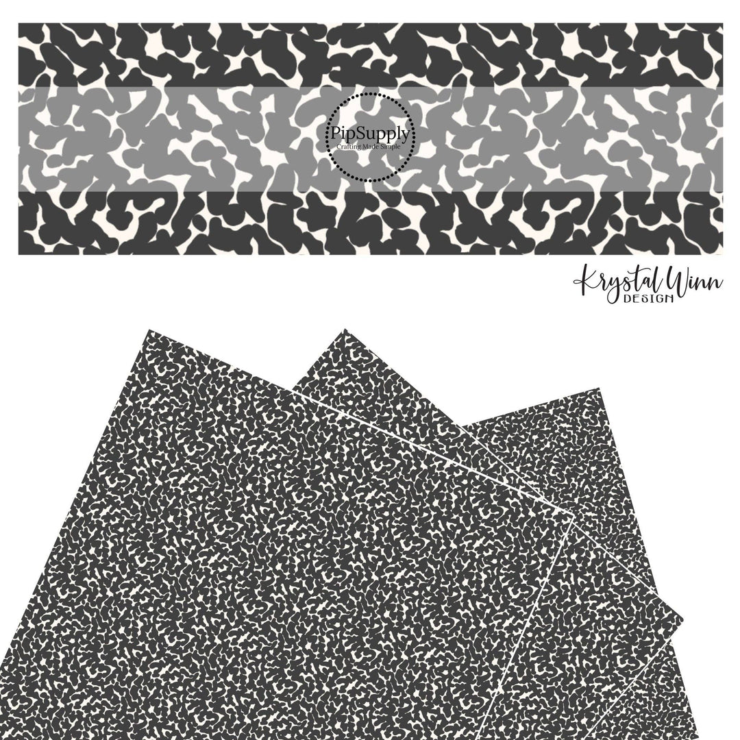 Black Composition Faux Leather Sheets
