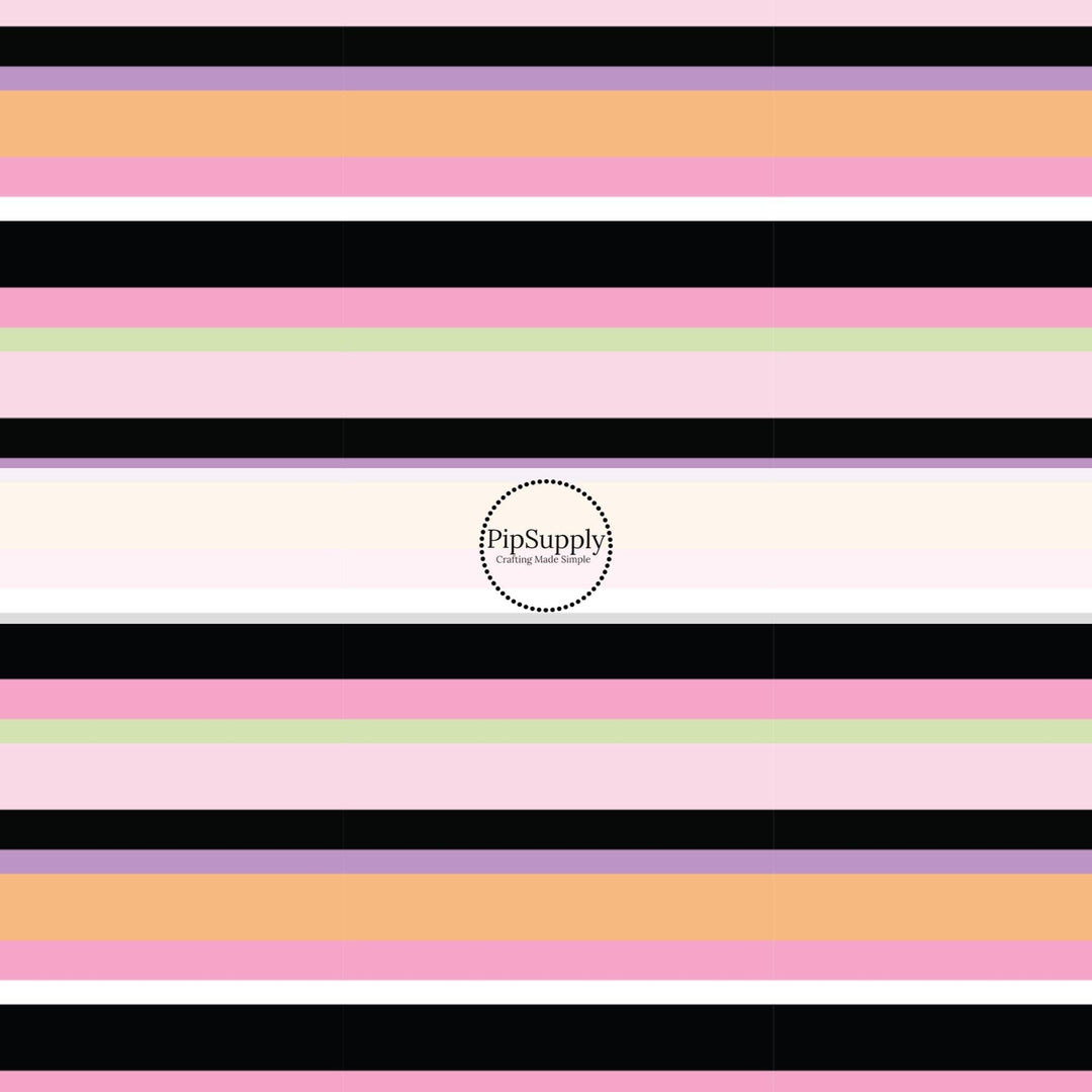 Sweet Halloween Stripe Hair Bow Strips