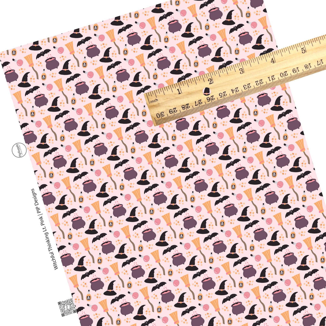 Witchful Thinking Light Pink Faux Leather Sheets