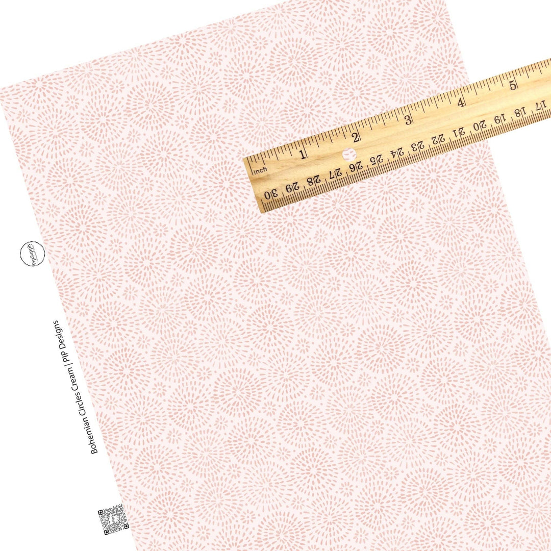 Bohemian Circles Cream Faux Leather Sheets