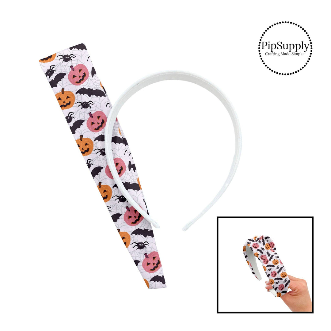 Midnight Pumpkin Patch Bone White DIY Knotted Headband Kit