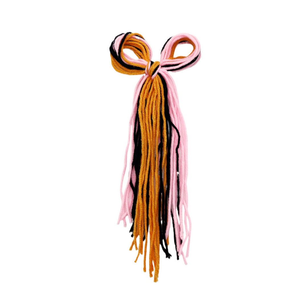 Candy Cauldron Messy Ribbon Hair Tied Bow w/ Clip