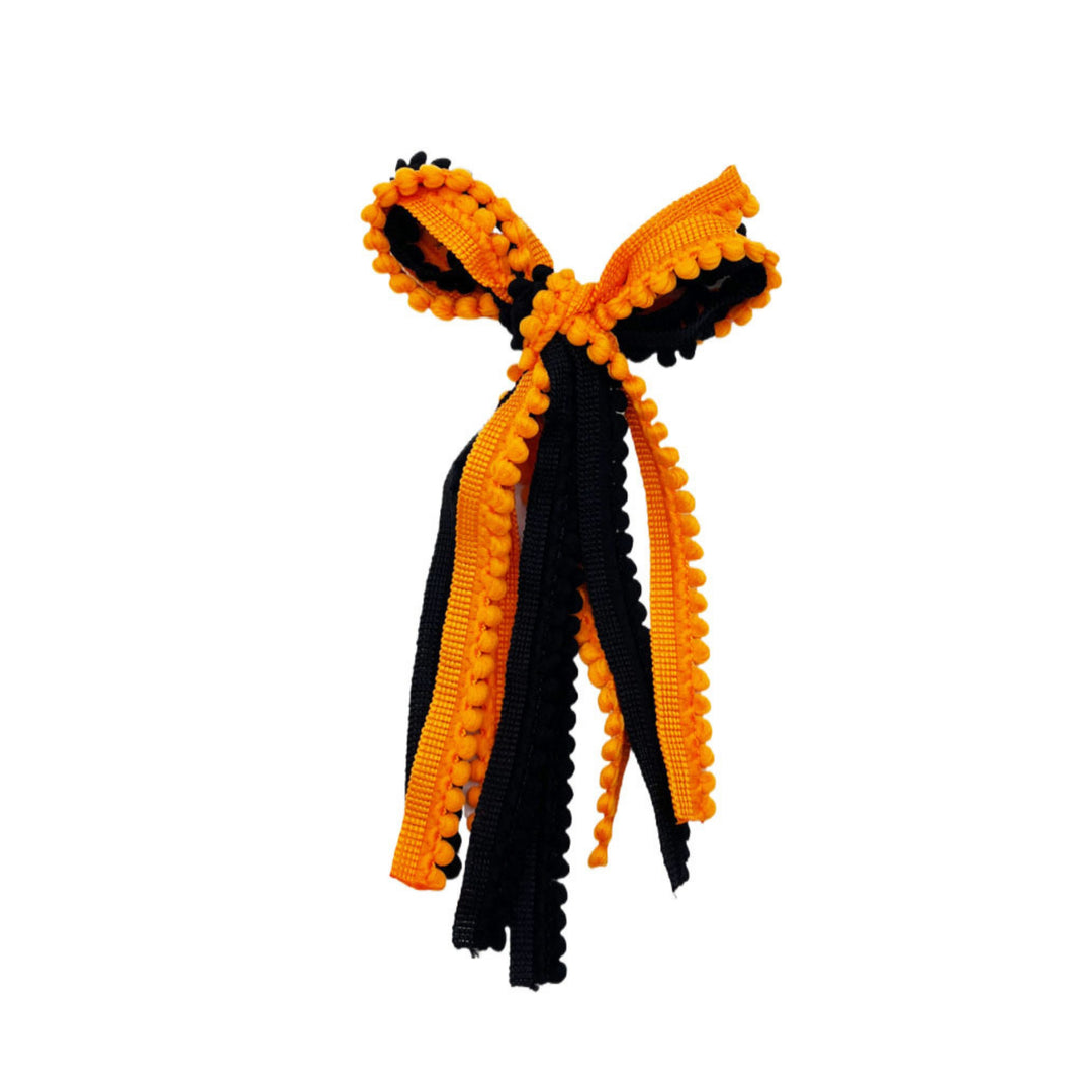 October Nights Messy Ribbon Hair Tied Bow w/ Clip