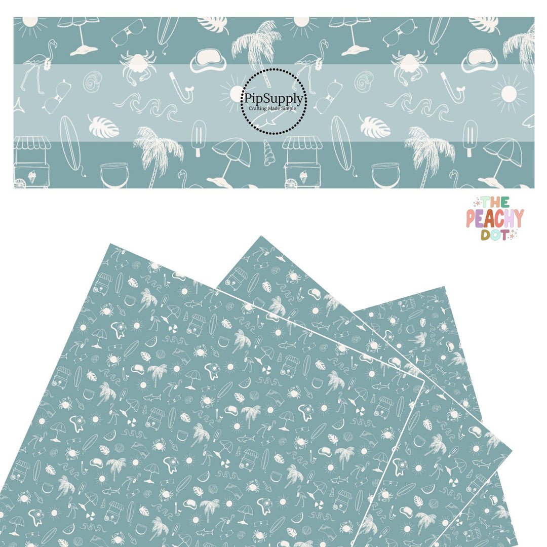 Blue Boardwalk Faux Leather Sheets