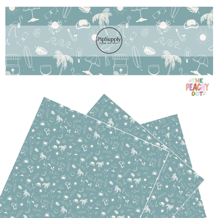 Blue Boardwalk Faux Leather Sheets