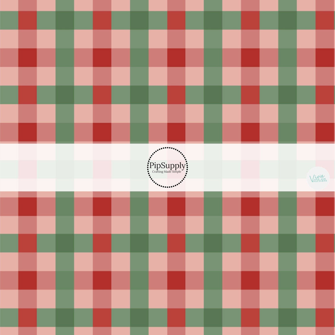 Holiday Tartan Hair Bow Strips