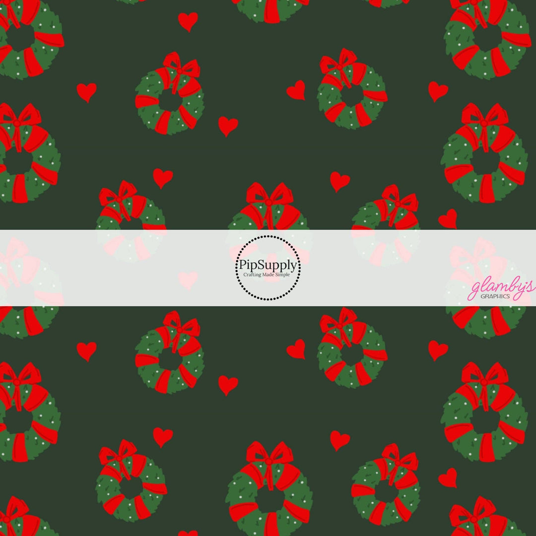Bow Wreaths Fabric By The Yard
