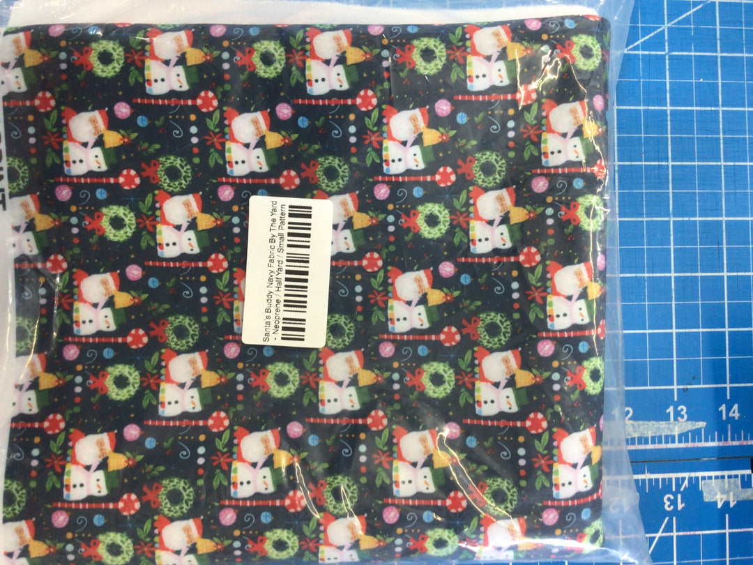 PIPS PERKS - Santa’s Buddy Navy Fabric By The Yard