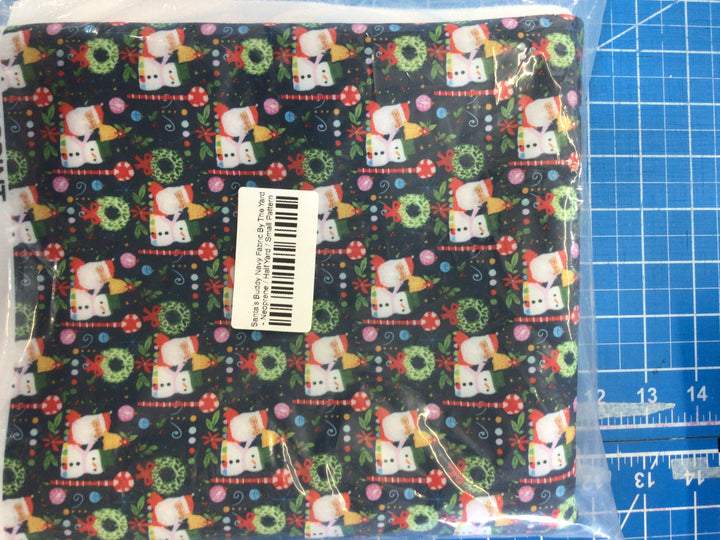 PIPS PERKS - Santa’s Buddy Navy Fabric By The Yard