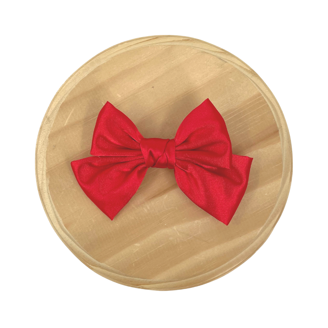 Small Satin Bow Hair Barrettes