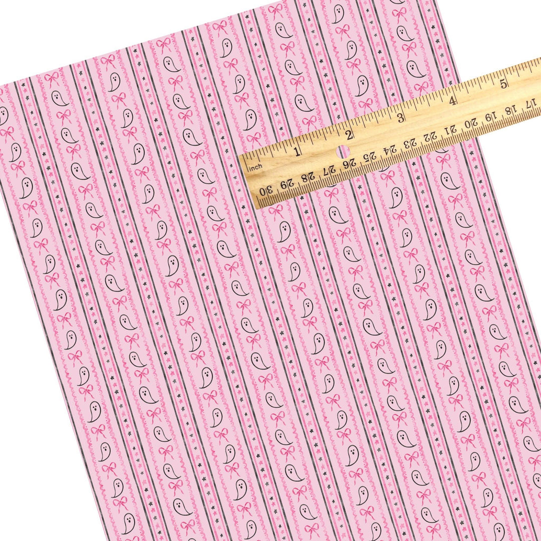 Girly Ghost Stripe Faux Leather Sheets
