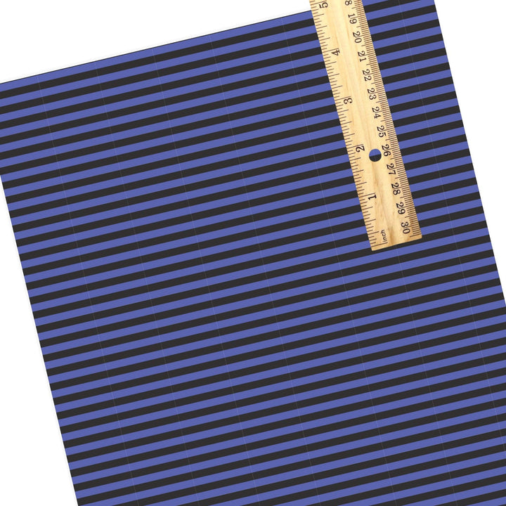 Black Purple Retro Stripe Faux Leather Sheets
