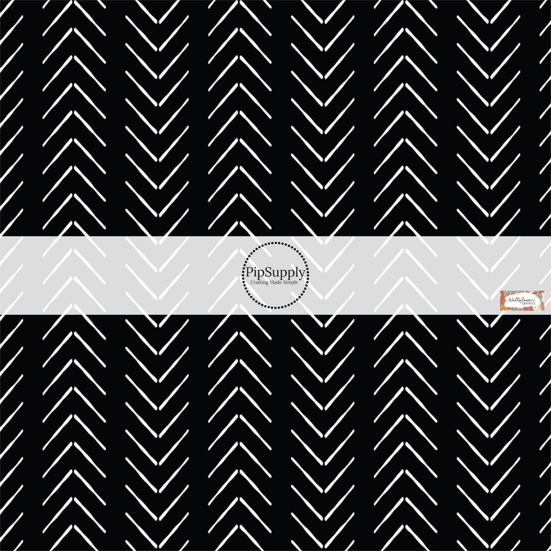 Black White Chevron Fabric By The Yard