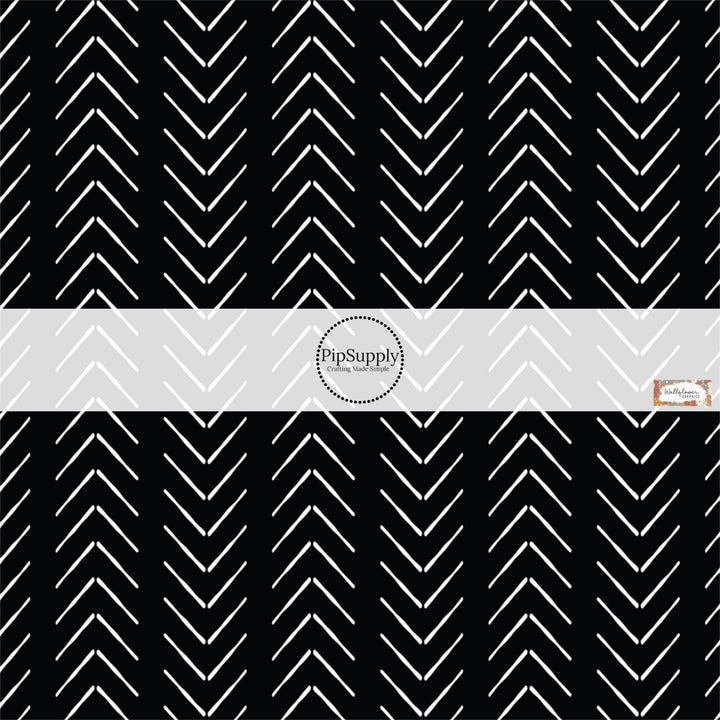 Black White Chevron Fabric By The Yard