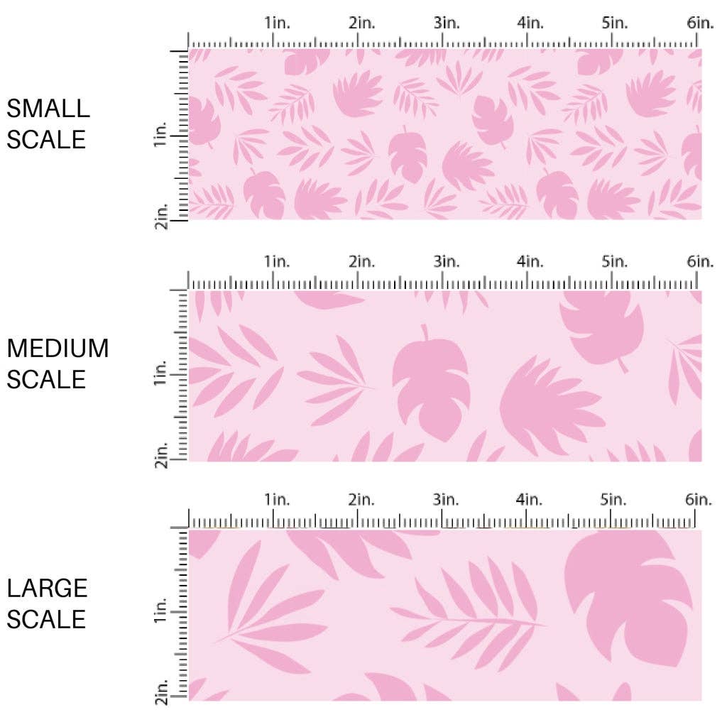Flamingo Foliage Pink Fabric By The Yard