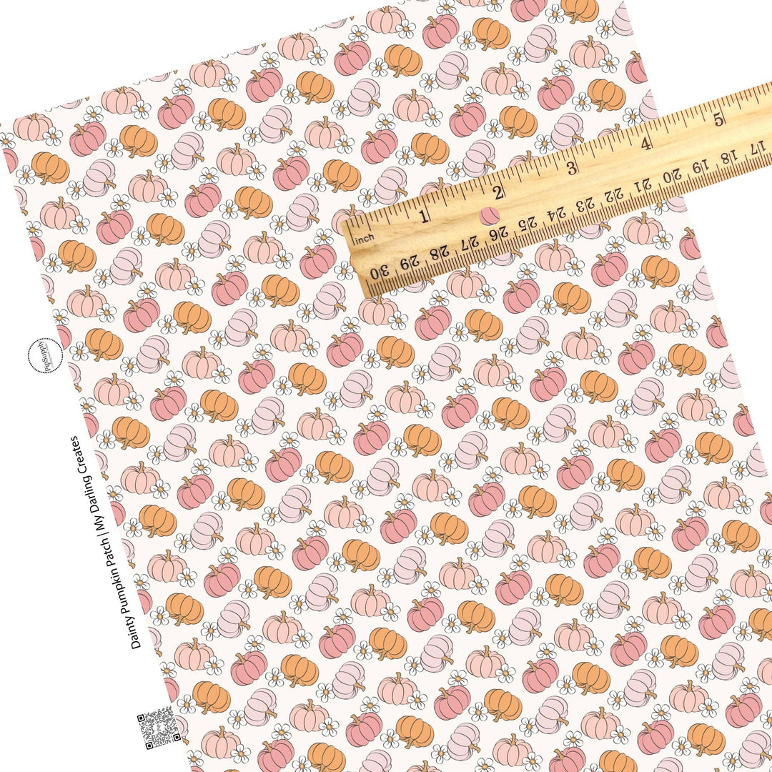 Dainty Pumpkin Patch Faux Leather Sheets