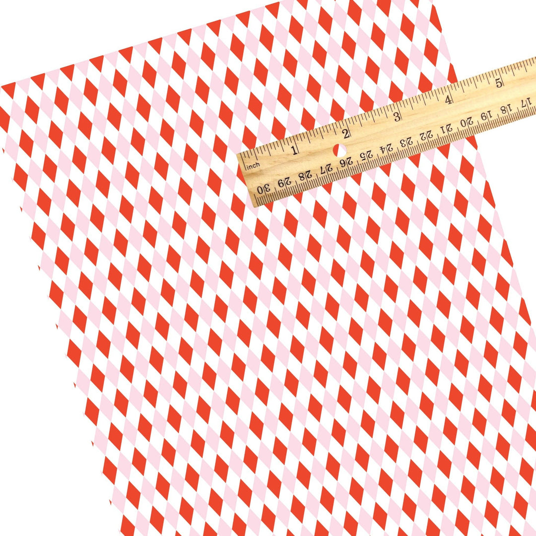 Peppermint Diamonds Faux Leather Sheets