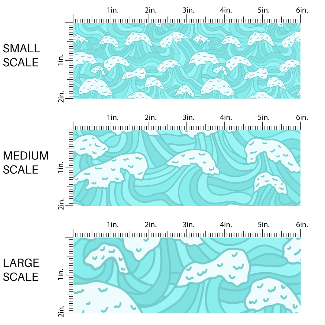 Ocean Waves Fabric By The Yard