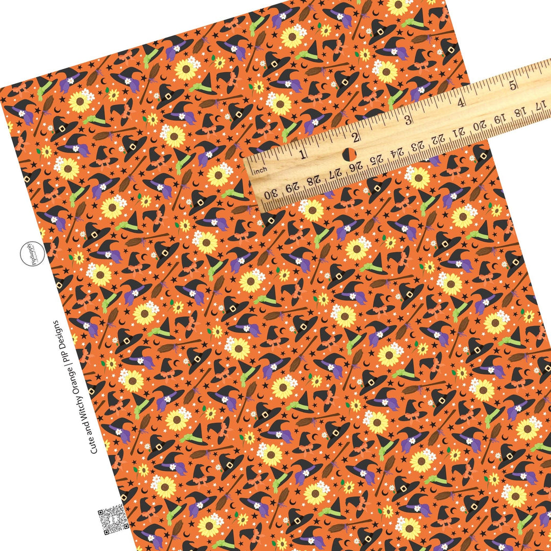 Cute And Witchy Orange Faux Leather Sheets
