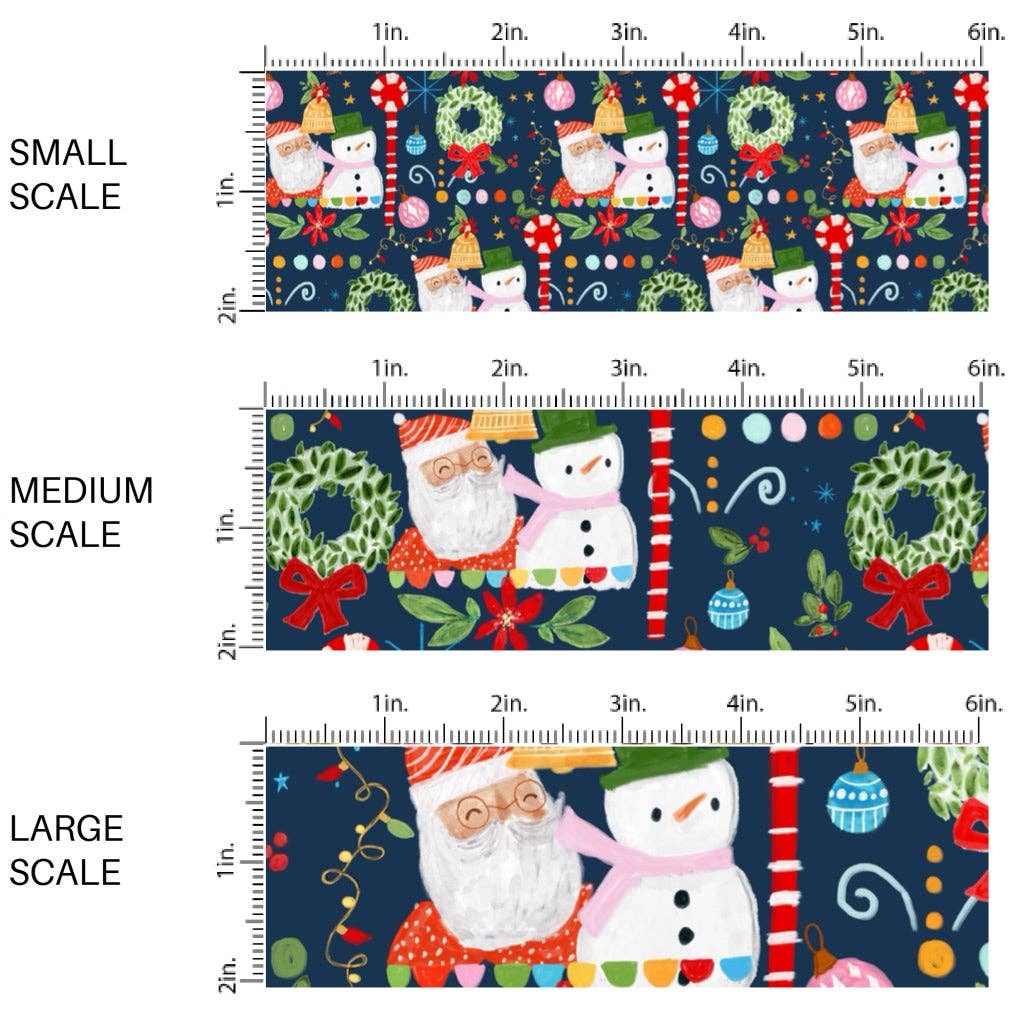 PIPS PERKS - Santa’s Buddy Navy Fabric By The Yard