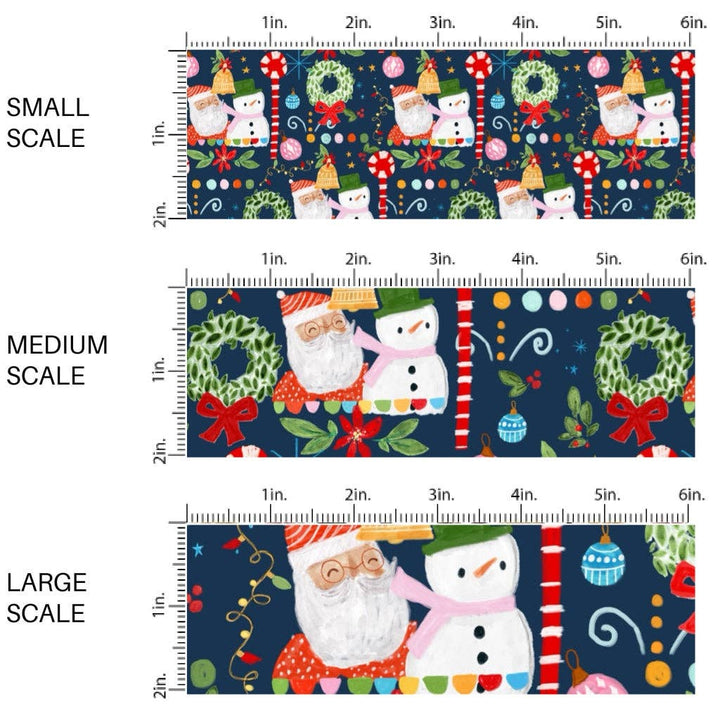 PIPS PERKS - Santa’s Buddy Navy Fabric By The Yard