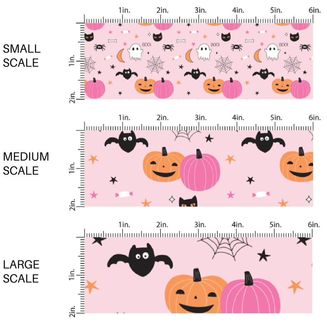 Light Pink All Hallows Buddies Fabric By The Yard