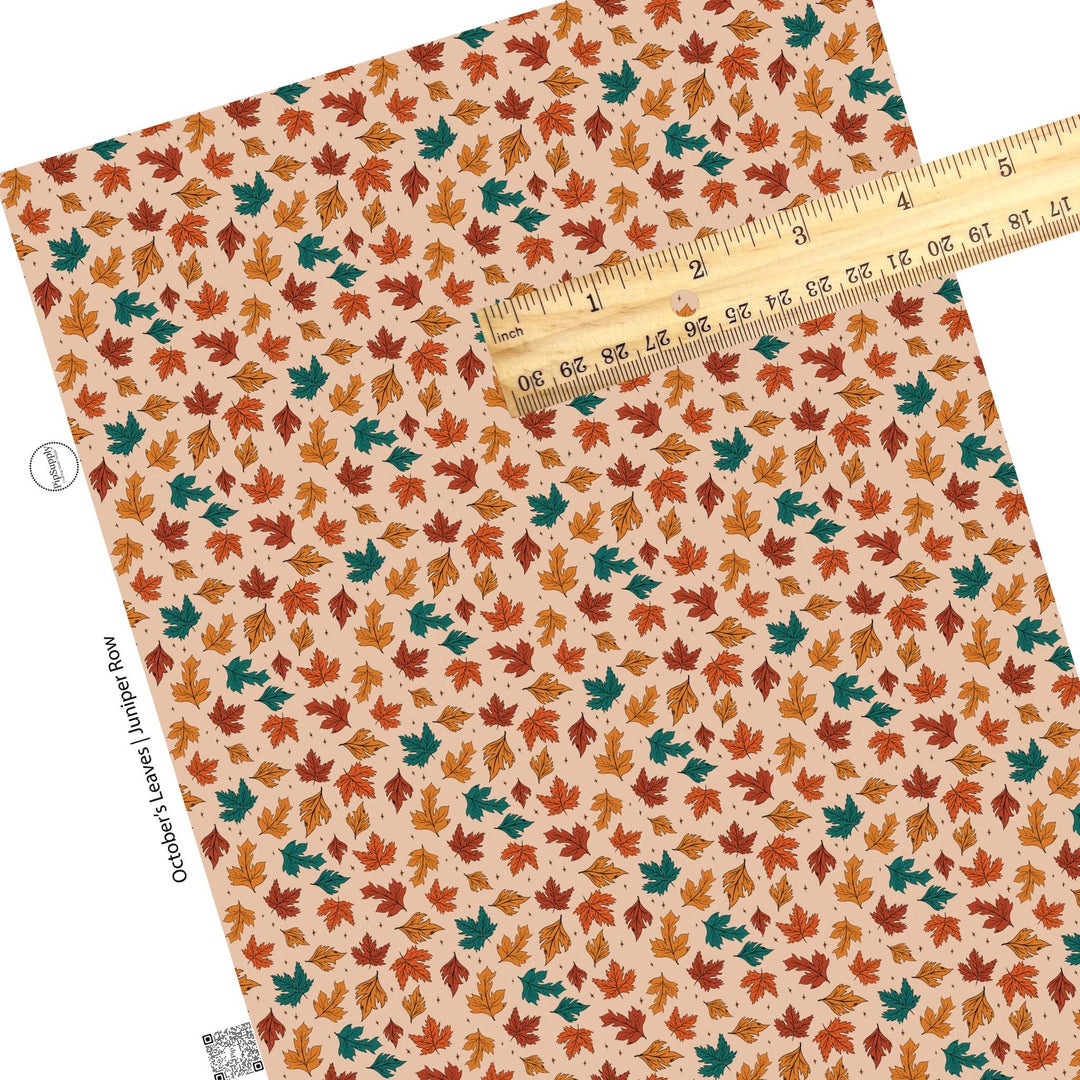 October's Leaves Faux Leather Sheets