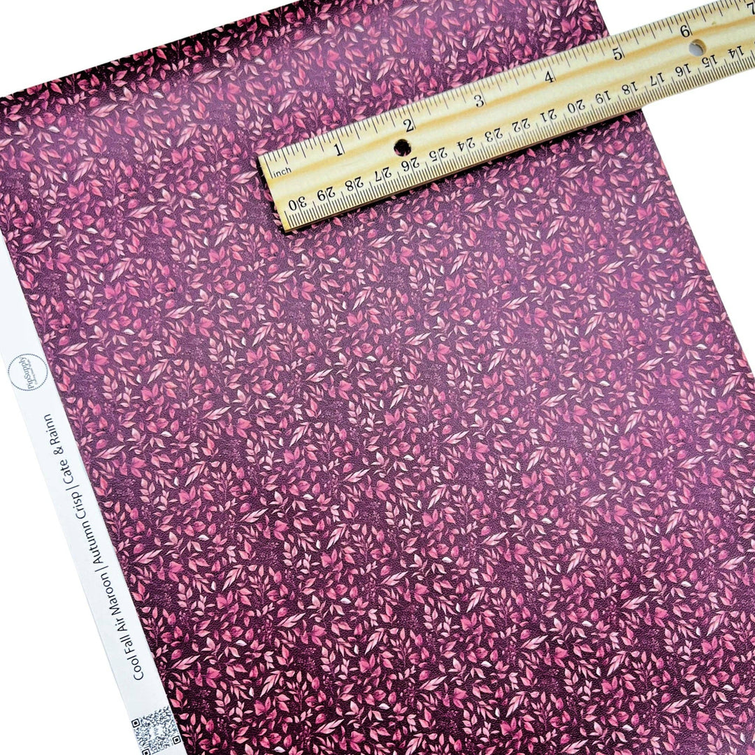 Cool Fall Air Maroon | Faux Leather Sheets