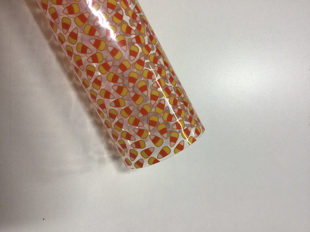 Halloween Candy Corn Transparent Jelly Vinyl