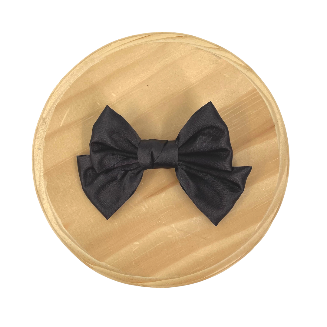 Small Satin Bow Hair Barrettes