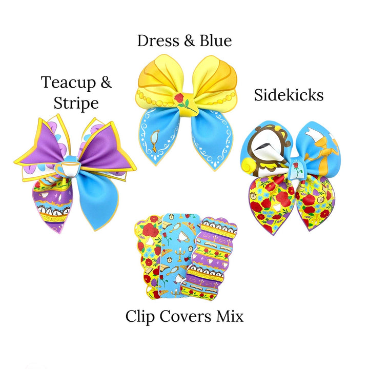 Beauty Princess Faux Leather DIY Hair Bows & Craft Cutouts