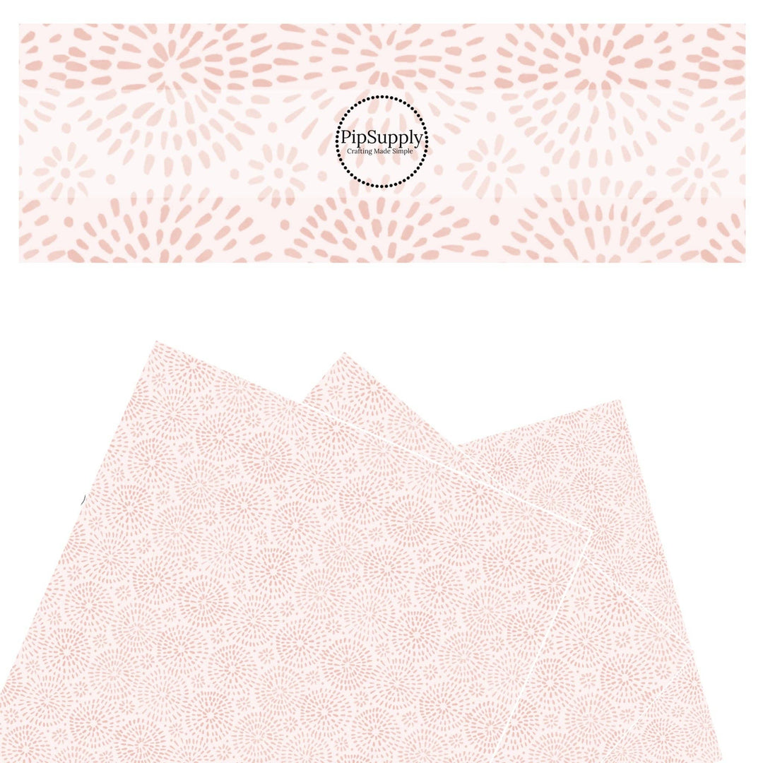 Bohemian Circles Cream Faux Leather Sheets
