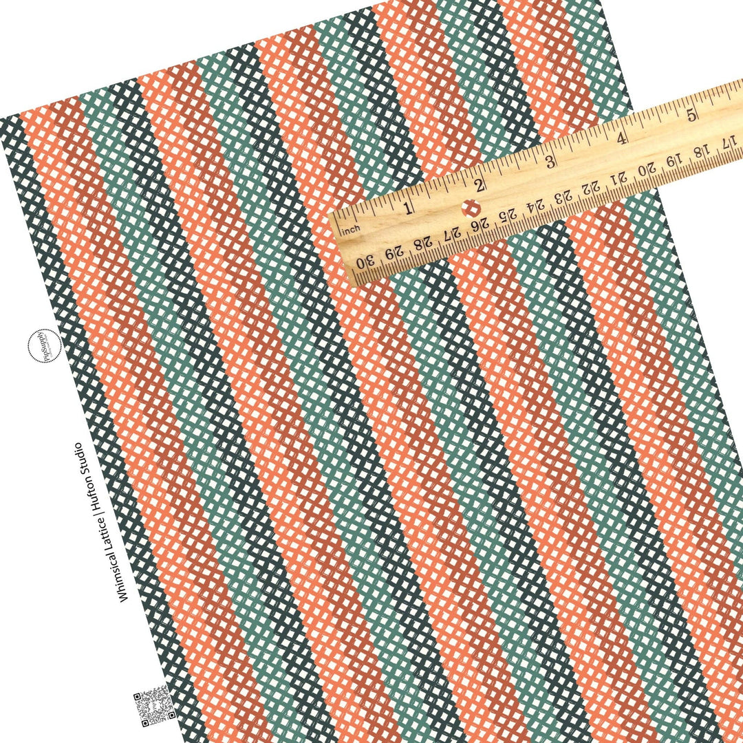 Whimsical Lattice Faux Leather Sheets