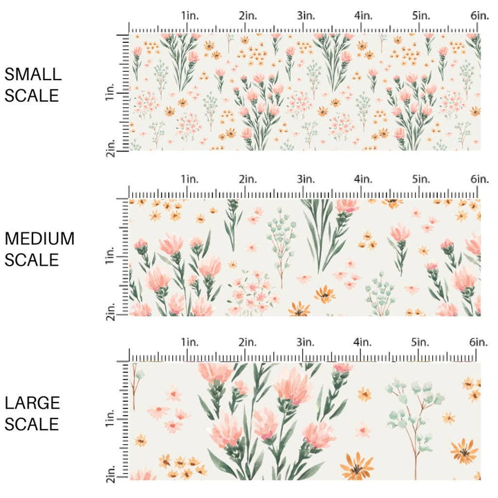Blush Wildflowers Fabric By The Yard