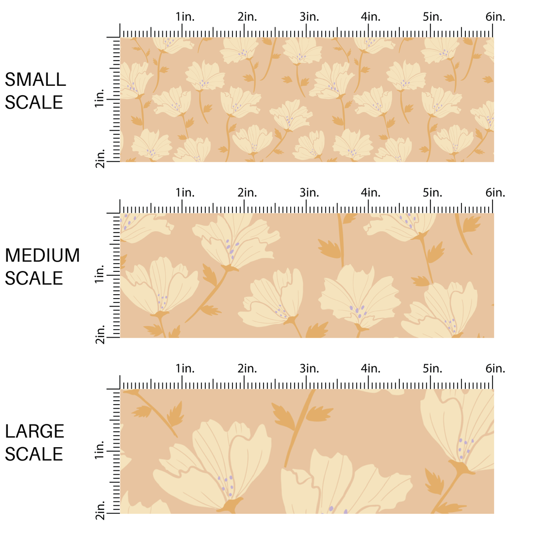 Panies On Light Peach Fabric By The Yard