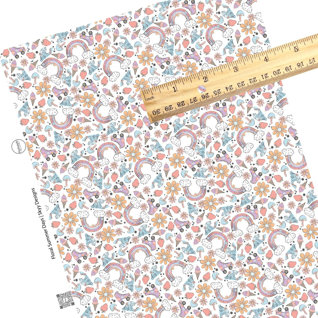 Floral Summer Days Faux Leather Sheets