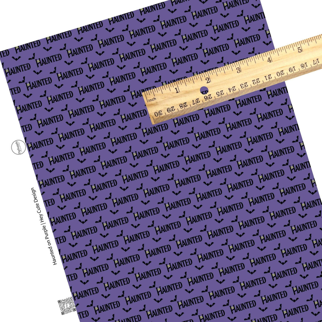 Haunted on Purple Faux Leather Sheets