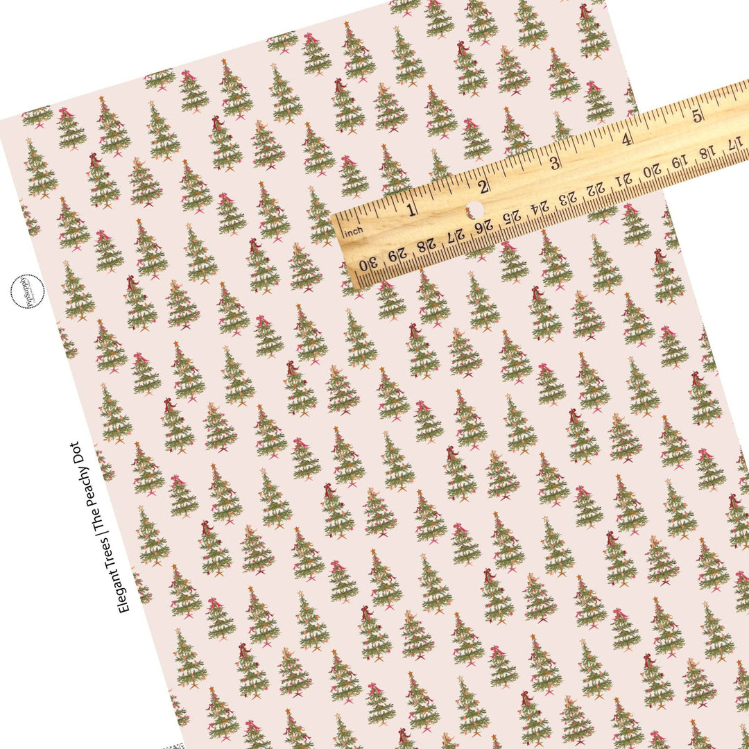 Elegant Trees Faux Leather Sheets