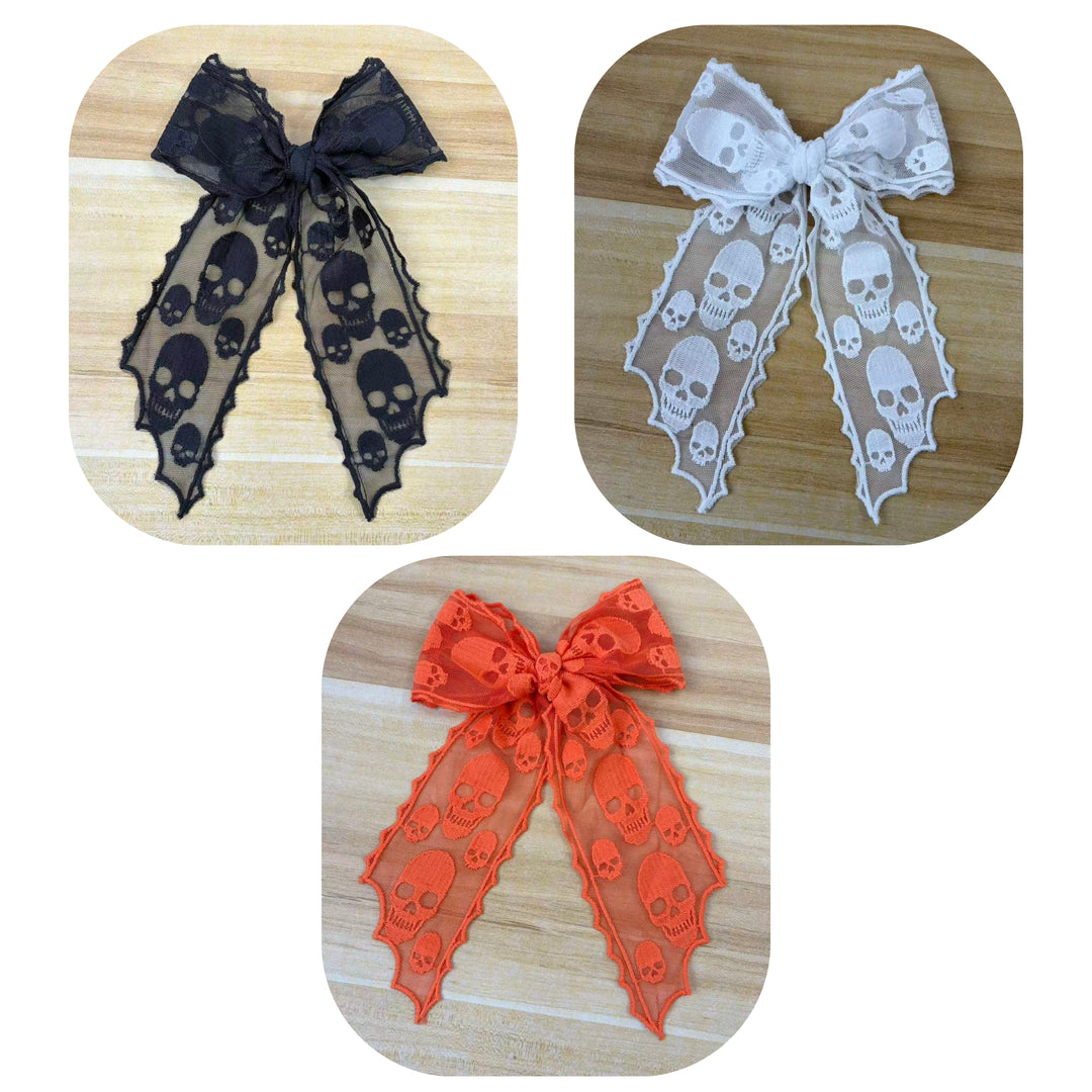 Deadly Darling Hair Tied Bow w/ Clip